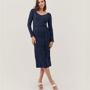 Pact Black Long Sleeve Dress